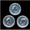Image 3 : CANADA $5.00 2001-2003. A Lot of 3 Maple Leaf w/Color Bullion