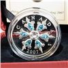 Image 1 : CANADA $20.00 2007 Aquamarine Crystal Snowflake Proof