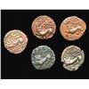 Image 1 : INDIAN STATES MYSORE 20 Cash 1834. A Lot of 5 coins C#193.2 EF