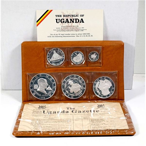 UGANDA 1970 PS-5, 6 Coin Set Proof