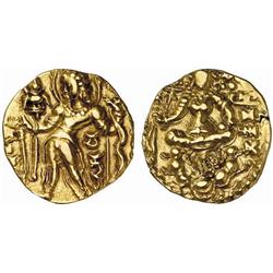 INDIAN COINS. GUPTA COINAGE. Chandragupta II, c. 380-414. Dinar. AV 8.00 g. Archer type. King sta…