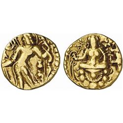 INDIAN COINS. GUPTA COINAGE. Chandragupta II, c. 380-414. Dinar. AV 8.37 g. Archer-and-chakra typ…