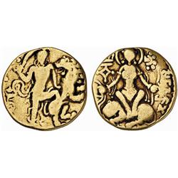 INDIAN COINS. GUPTA COINAGE. Chandragupta II, c. 380-414. Dinar. AV 7.38 g. Lion-trampler type. K…