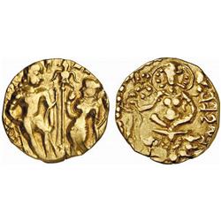 INDIAN COINS. GUPTA COINAGE. Skandagupta, c. 455-480. Dinar. AV 8.46 g. King and Lakshmi type. Ki…