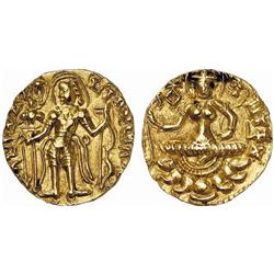 INDIAN COINS. GUPTA COINAGE. Puragupta, c. 480-485. Dinar. AV 9.46 g. Archer type. Legend around …