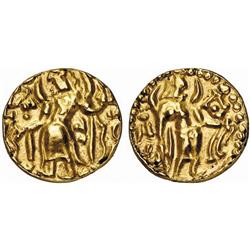 INDIAN COINS. GUPTA COINAGE. Bengal. Gupta-style Coinage, imitating Gupta Dinars. Stater. AV 6.31…