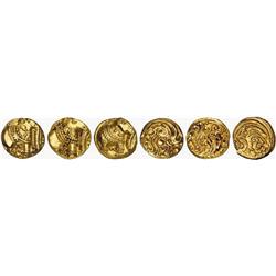 INDIAN COINS. POST-GUPTA. Western Gangas. Gajapati Pagodas (3), 10th - 11th Century. AV 3.85 g, 3…