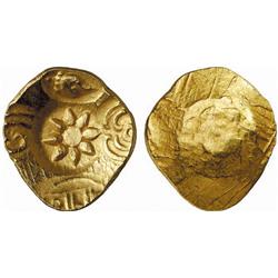 INDIAN COINS. POST-GUPTA. Yadavas of Devagiri. Ramachandra, 1270-1311 AD. Punchmarked Stater. AV …