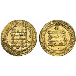 ISLAMIC. ABBASID. Al-Muqtadir, 295-320 AH. Dinar. AV 3.48g. Madinat al-Salam. 317h. With the name…