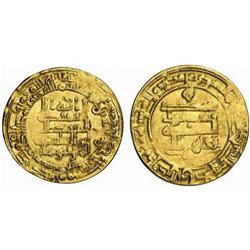 ISLAMIC. ABBASID. Al-Qahir, 320-322 AH. Dinar. AV 2.50g. Mah al-Basra. 321h. With the name of the…