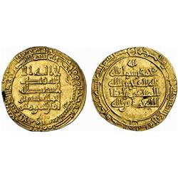 ISLAMIC. ABBASID. Al-Qahir, 320-322 AH. Dinar. AV 4.37g. al-Ahwaz. 322h. Album 252. Extremely fin…