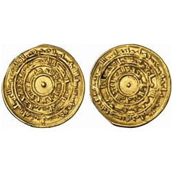 ISLAMIC. FATIMID. Al-Mu’izz, 341-365 AH. Dinar. AV 4.02 g. Misr. 361h Jumada I. Nicol 363. Album …
