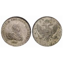 Russian Coins and Historical Medals. Ivan III, 1741. Rouble 1741 ???. Bit 21 (R1), Sev 1376 (R), …