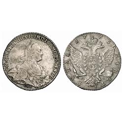Russian Coins and Historical Medals. Catherine II, 1762-1796. Rouble 1776 ???-??-??. 24.83 gm. Bi…