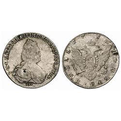 Russian Coins and Historical Medals. Catherine II, 1762-1796. Rouble 1787 ???-TI-??. 23.74 gm. Bi…