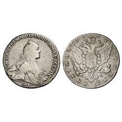Russian Coins and Historical Medals. Catherine II, 1762-1796. Poltina 1764 ???-??. 12.24 gm. Bit …