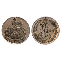 Russian Coins and Historical Medals. Catherine II, 1762-1796. Denga 1784 KM. Novodel. Edge-1. Bit…
