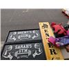 Image 2 : 3 SIGNS WITH 2 LIFE JACKETS , INFLATABLES AND MOTORCYCLE CHEST PAD