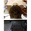 Image 2 : BOX OF COLLECTIBLES, BAROMETER, FIGURES, ART GLASS, WOOD BOWL