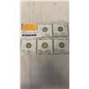 Image 1 : 5 CANADIAN SILVER DIMES - 5 MONARCHS 1899 VICTORIA, 1909 EDWARD VIII, 1919 GEORGE V, 1949 GEORGE VI,