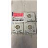 Image 2 : 7 CANADIAN 1950S SILVER 10 CENT 1950-1956 - LAST KING GEORGE VI ELIZABETH II
