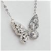 Image 2 : STERLING SILVER CZ BUTTERFLY NECKLACE, 16", RETAIL $250.00
