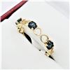 Image 2 : 10KT. YELLOW GOLD 3MM NATURAL SAPPHIRE RING, 3 SAPPHIRE (0.60CTS), W/A $1400.00, SIZE 6.5