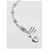 Image 2 : STERLING SILVER DIAMIOND BRACELET, 0.01CTS OF DIAMOND, W/A $435.00