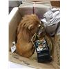 Image 2 : ROTAL WINTER CAKE PLATE, LION WITH REAL FUR, NAPKINS, LAQUER JELERY BOX AND CERAMIC KEEPSAKE BOX