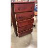 Image 2 : PINE 5 DRAWER CHEST OF DRAWERS