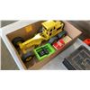 Image 2 : 3 TONKA TRUCKS, VINTAGE LOCK BOX, AND LANTERN