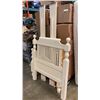 Image 2 : WHITE SINGLE SIZE BED FRAME WITH MATTRESS