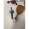 Image 3 : LOT OF VINTAGE TOOLS - SPEED DRILL, SCRIB, MARKING GAUGE, BUTTER PADDLES,WOODEN HAMMER