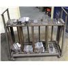 Image 1 : CUSTOM STEEL ROLLING RACK W/ ASSORTED STEEL