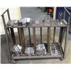 CUSTOM STEEL ROLLING RACK W/ ASSORTED STEEL