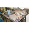 Image 2 : HD STEEL WORK TABLE W/ WALL RACK FULL OF SCRAP