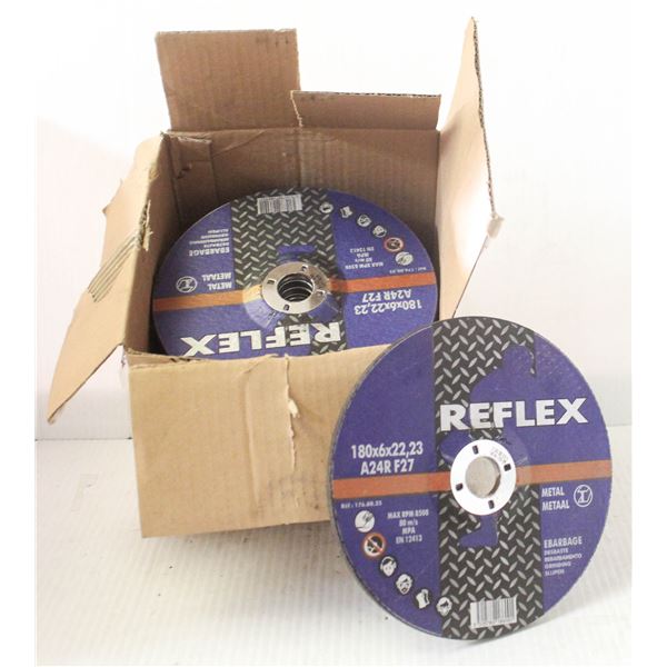 BOX OF REFLEX 180X6X22, 23 METAL CUTTING WHEELS