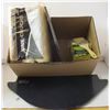 BOX OF ASSORTED PAINTING ACCESSORIES & MISC.