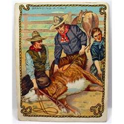 VINTAGE HASSAN CIGARETTE CARD - BRANDING CALVES