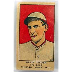 1919-1921 OLLIE ZIEDER NO. 32 W514 BASEBALL STRIP 