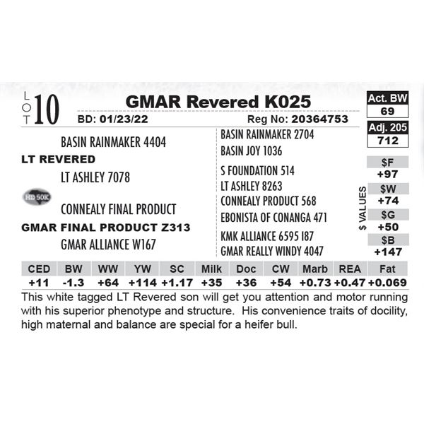 GMAR Revered K025