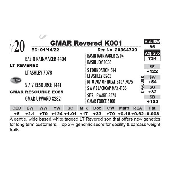 GMAR Revered K001