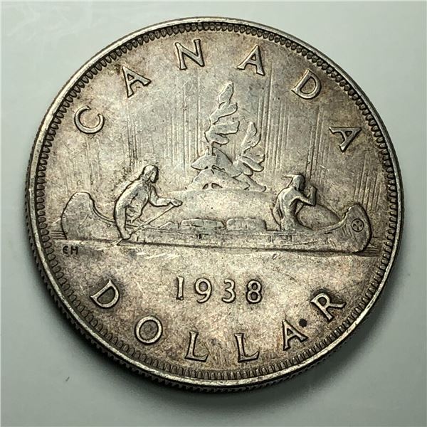 1938 King George VI Canadian Silver Dollar