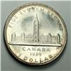 1939 King George VI Canadian Silver Dollar UNC
