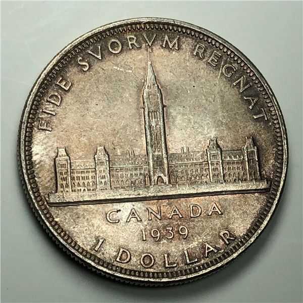 1939 King George VI Canadian Silver Dollar Circulated