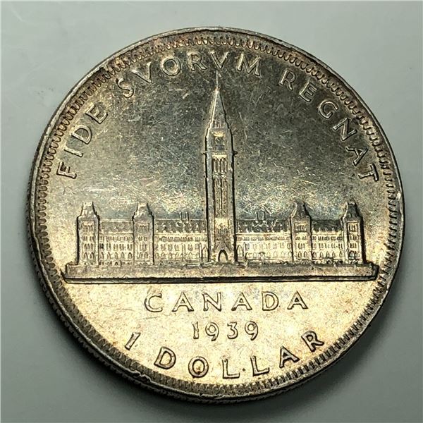 1939 King George VI Canadian Silver Dollar Circulated