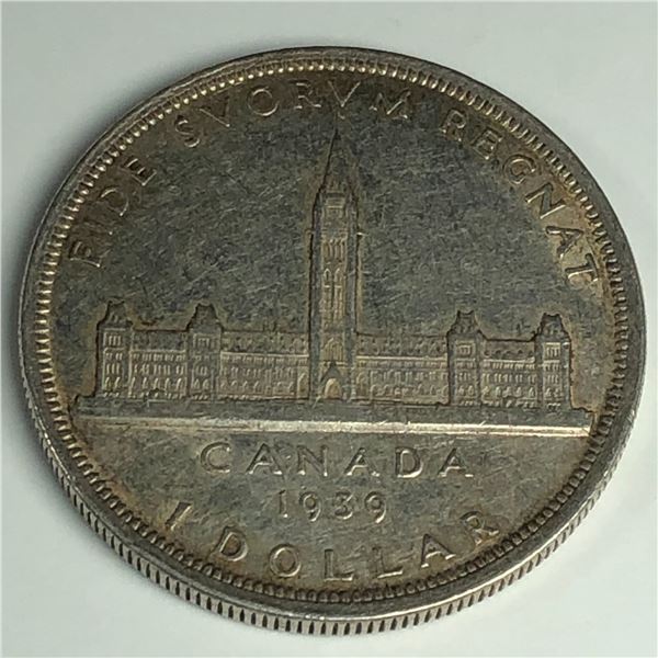 1939 King George VI Canadian Silver Dollar UNC