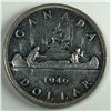 1946 King George VI Canadian Silver Dollar DBL-HP