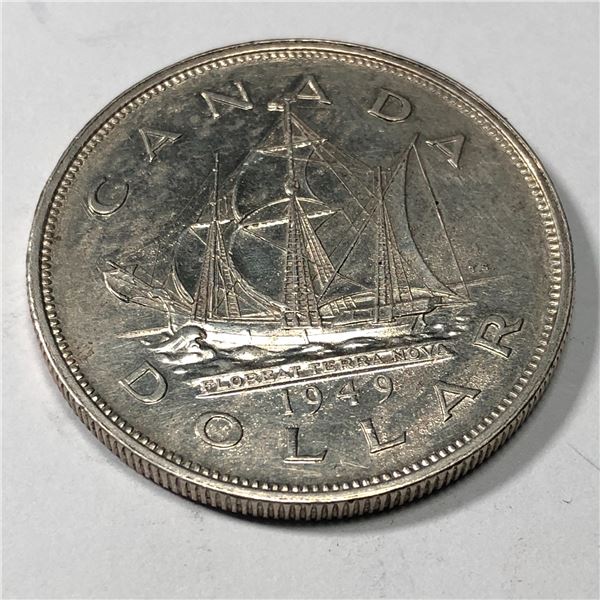 1949 King George VI Canadian Silver Dollar UNC