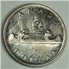 1952 King George VI Canadian Silver Dollar UNC DBL HP